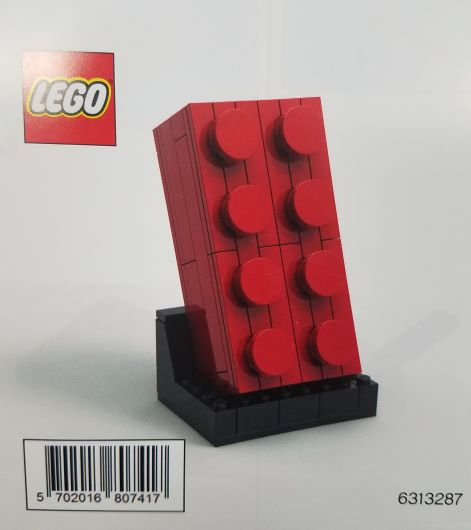 LEGO - 6313287- Buildable 2 x 4 Red Brick