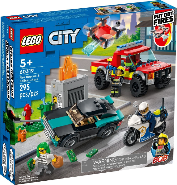 LEGO - City - 60319 - Fire Rescue & Police Chase - USAGÉ / USED