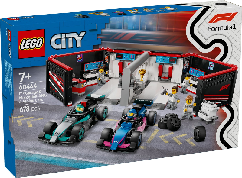 LEGO City Formula 1 - 60444 - F1 Garage & Mercedes-AMG & Alpine Cars