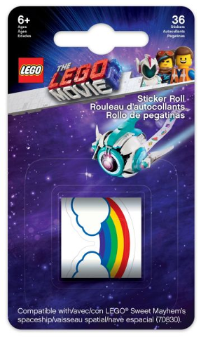 LEGO - Lego Movie 2 -6276885  -Sticker Sheet Roll - Replacement Stickers for Set 70830 blister pack