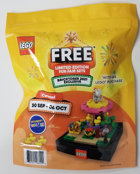 LEGO Promo - 66649 - Bricktober Fairground Set 1/4 - Carousel (2021 Toys "R" Us Exclusive) {Canadian Release}