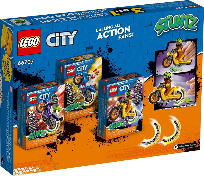 Lego  City - 66707 -City Bundle Pack, 3 in 1 (Sets 60296, 60297, and 60298 with Storage Case) - LEGO City Stuntz Gift Set