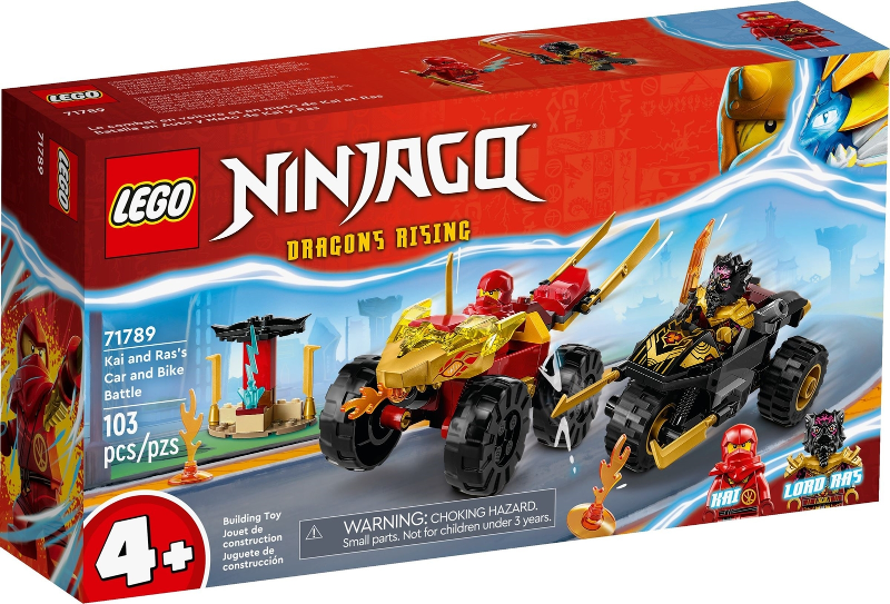 LEGO - Ninjago - 71789 - La bataille de voitures et de vélos de Kai et Ras