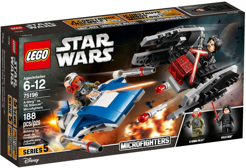 LEGO - Star Wars - 75196 - A-Wing vs. TIE Silencer Microfighters