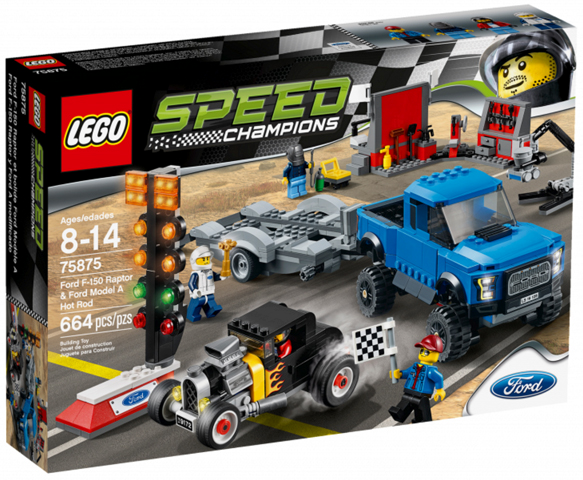 LEGO Speed Champions - 75875 - Ford F-150 Raptor & Ford Model A Hot Rod - USAGÉ / USED