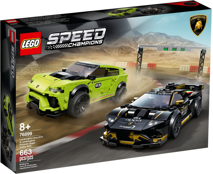 LEGO speed Champions - 76899 - Lamborghini Urus ST-X & Lamborghini Huracan Super Trofeo EVO - USAGÉ/USED