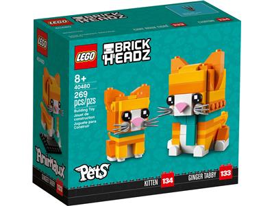 LEGO Brickheadz - 40480 - Les animaux domestiques Ginger Tabby