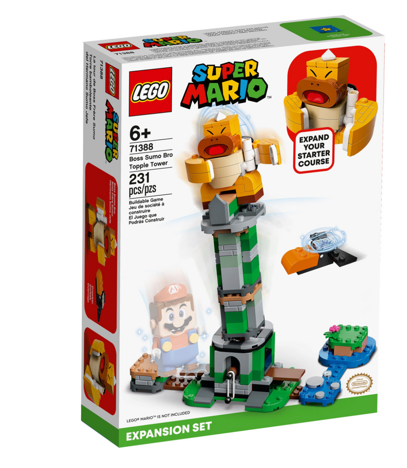 LEGO Super Mario - 71388 - Ensemble d'extension de la tour à renverser Boss Sumo Bro