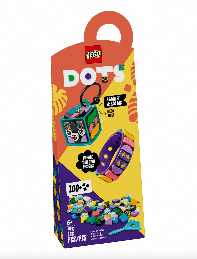 LEGO DOTS - 41945 - Neon Tiger Bracelet & Bag Tag