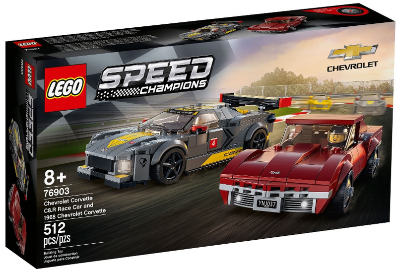 LEGO Speed Champions - 76903 - Chevrolet Corvette C8.R Race Car and 1969 Chevrolet Corvette