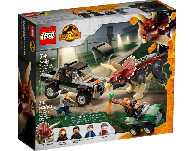LEGO Jurassic World - 76950 - L'embuscade du pick-up Triceratops